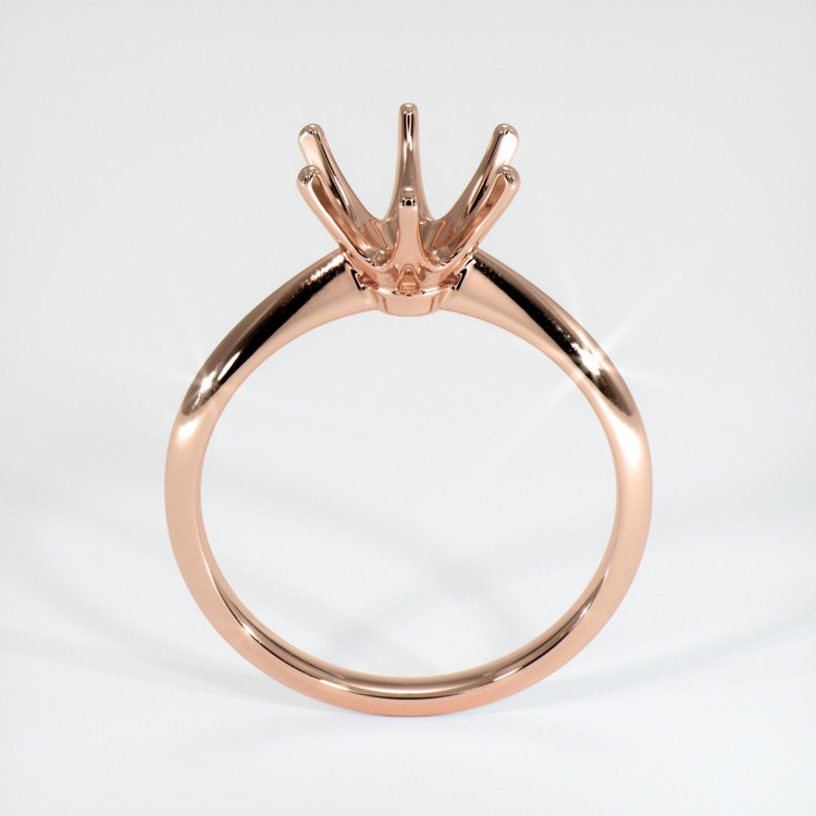 14K Rose Gold Solitaire Ring Setting