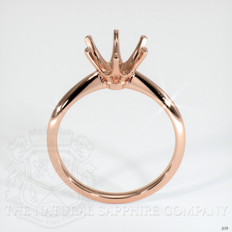 14K Rose Gold Solitaire Ring Setting