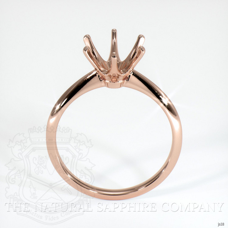 14K Rose Gold Solitaire Ring Setting
