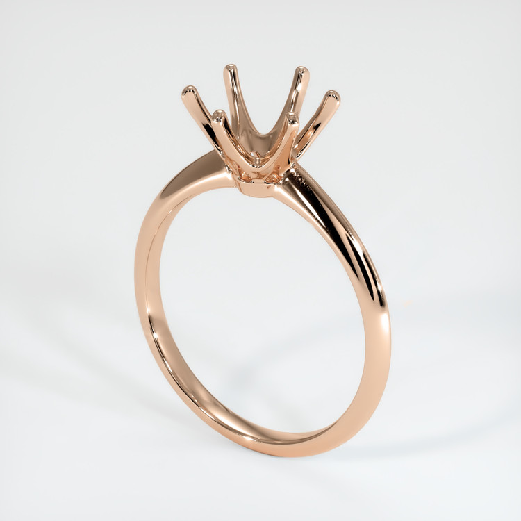 18K Rose Gold Solitaire Ring Setting