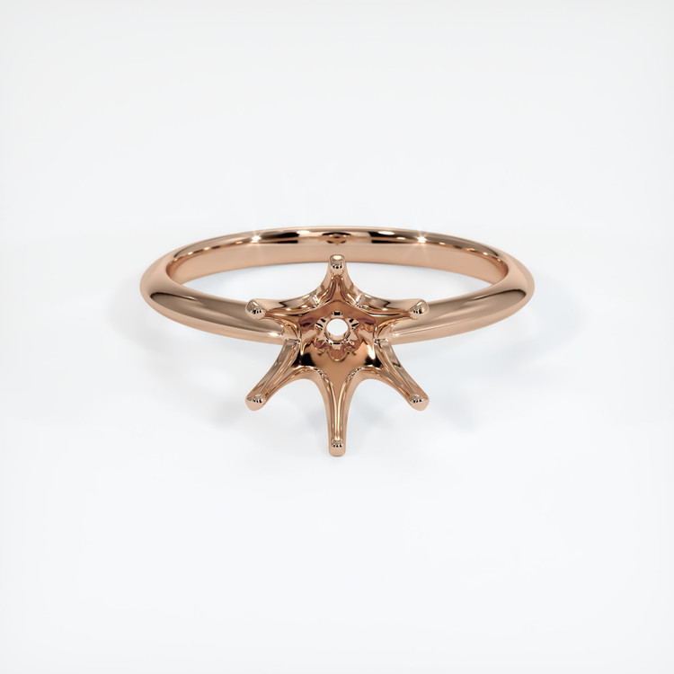 18K Rose Gold Solitaire Ring Setting