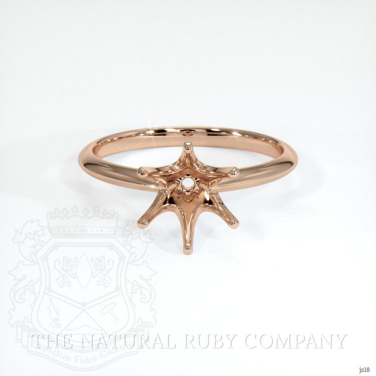 18K Rose Gold Solitaire Ring Setting