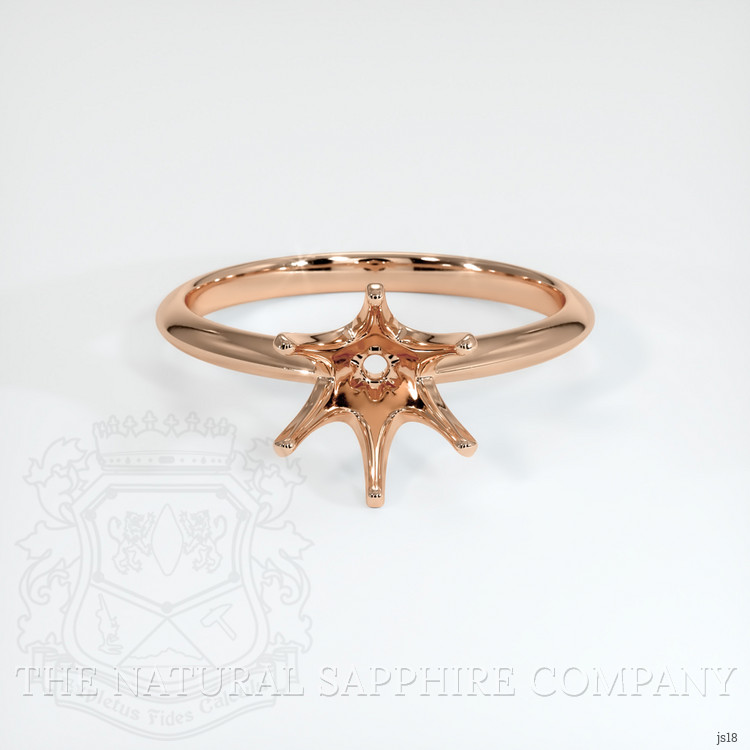 18K Rose Gold Solitaire Ring Setting