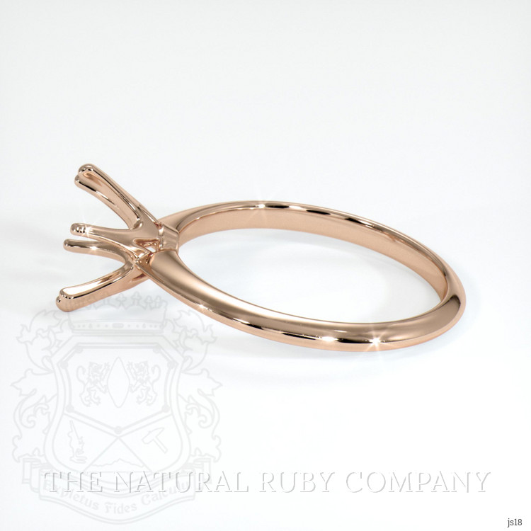 18K Rose Gold Solitaire Ring Setting