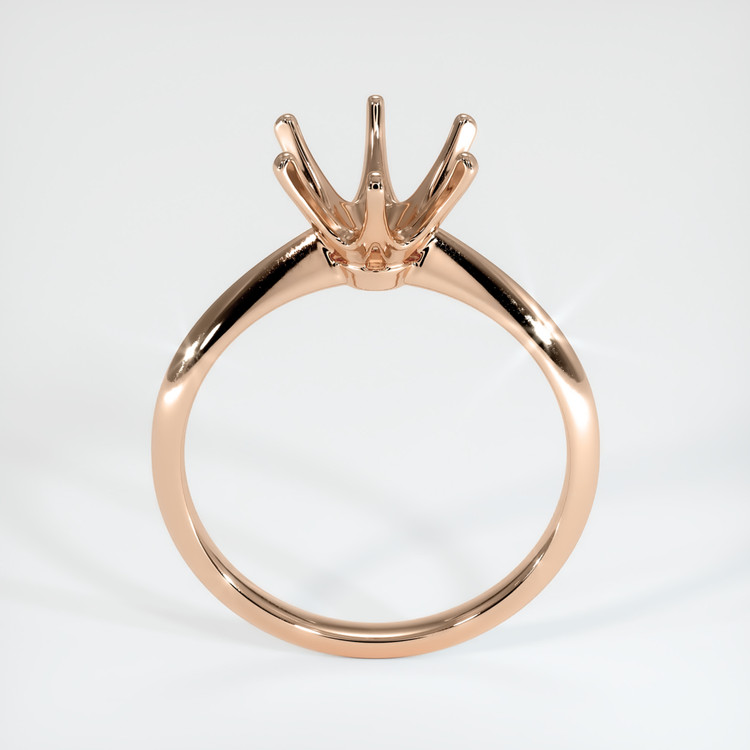 18K Rose Gold Solitaire Ring Setting