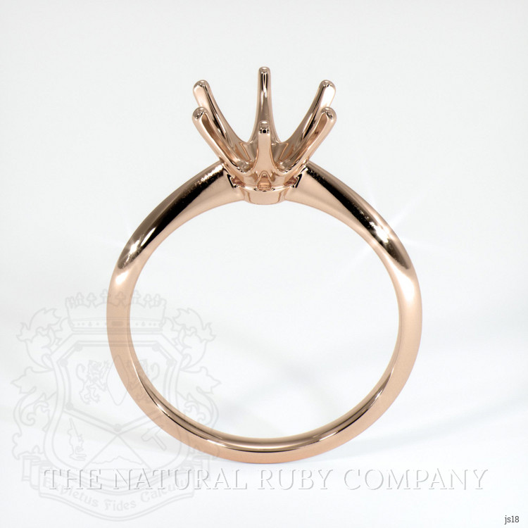 18K Rose Gold Solitaire Ring Setting