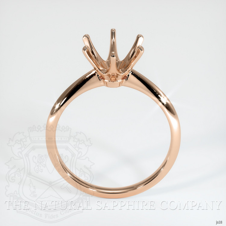 18K Rose Gold Solitaire Ring Setting