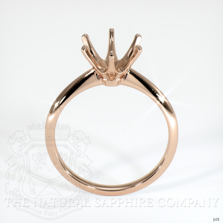 18K Rose Gold Solitaire Ring Setting