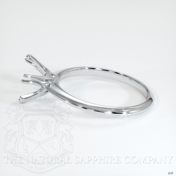 14K White Gold Solitaire Ring Setting