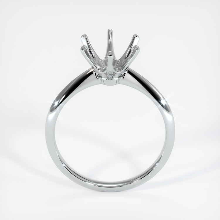 14K White Gold Solitaire Ring Setting