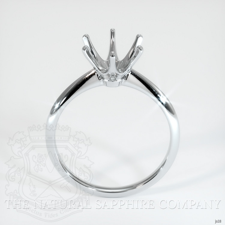 14K White Gold Solitaire Ring Setting