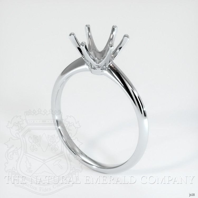 18K White Gold Solitaire Ring Setting