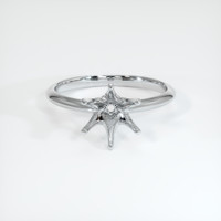 18K White Gold Solitaire Ring Setting Image