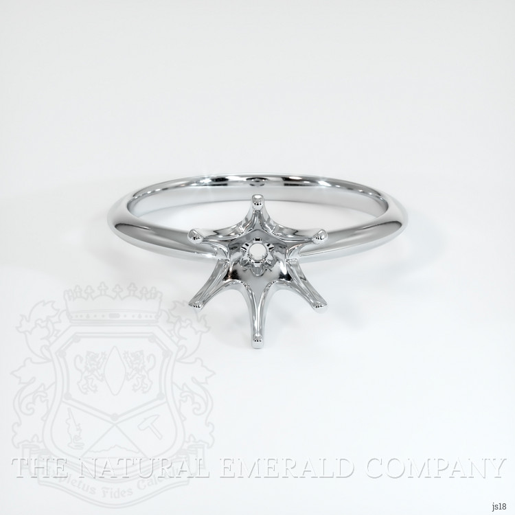 18K White Gold Solitaire Ring Setting
