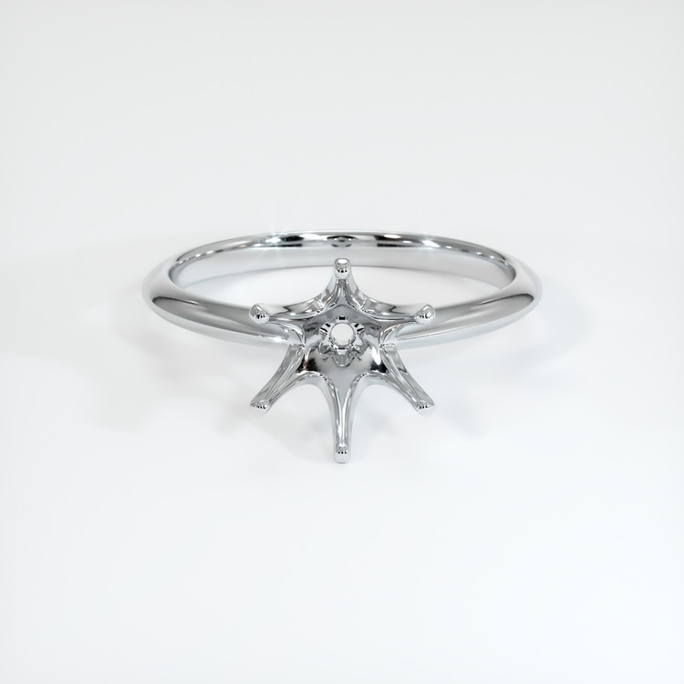 18K White Gold Solitaire Ring Setting
