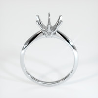 18K White Gold Solitaire Ring Setting Image