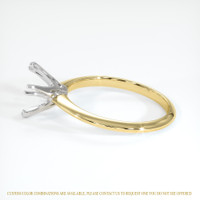 14K White & Yellow Solitaire Ring Setting Image