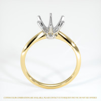 14K White & Yellow Solitaire Ring Setting Image