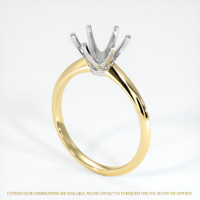 18K White & Yellow Solitaire Ring Setting Video