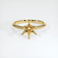 14K Yellow Gold Solitaire Ring Setting Image