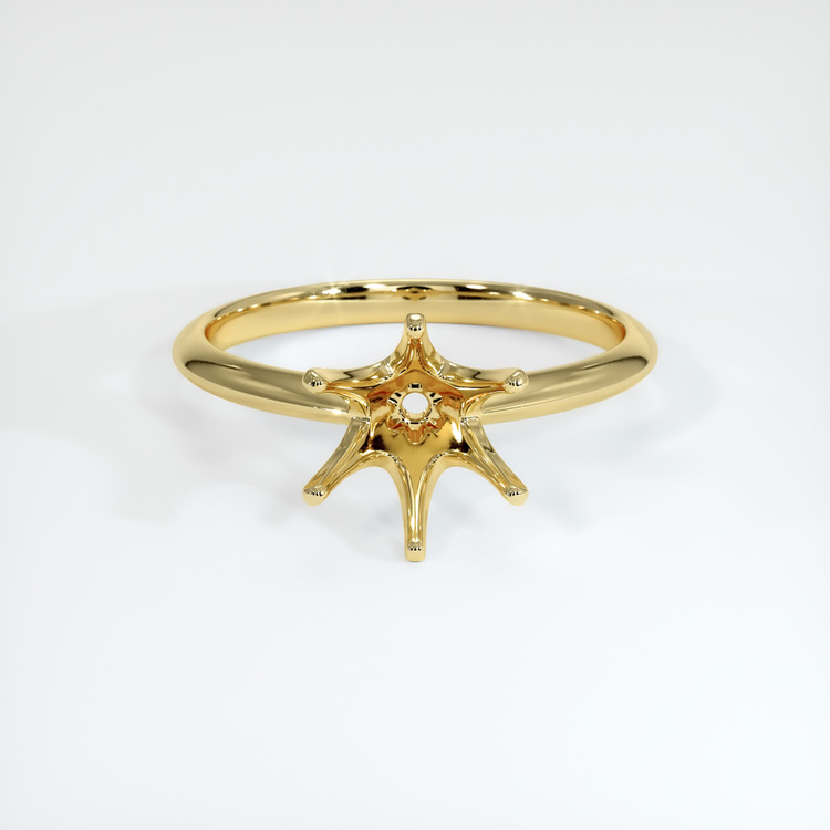 14K Yellow Gold Solitaire Ring Setting