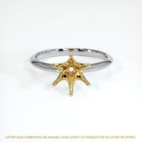14K Yellow & White Solitaire Ring Setting Image