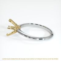 14K Yellow & White Solitaire Ring Setting Image