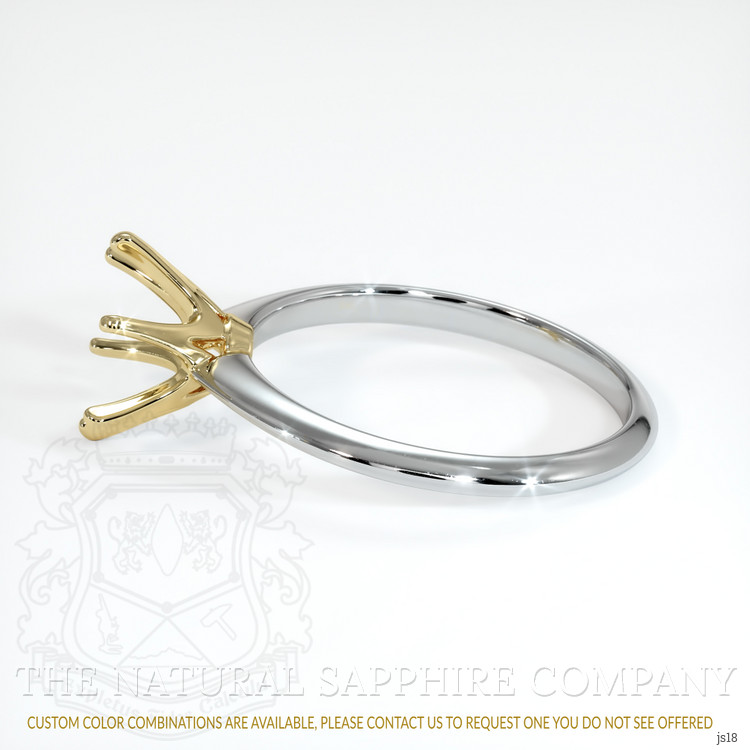 14K Yellow & White Solitaire Ring Setting