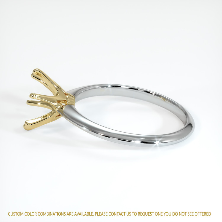 14K Yellow & White Solitaire Ring Setting