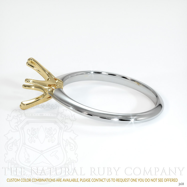 14K Yellow & White Solitaire Ring Setting