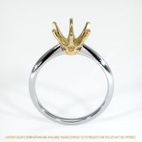 14K Yellow & White Solitaire Ring Setting Image