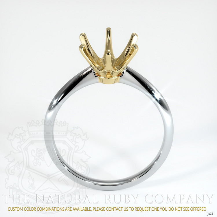 14K Yellow & White Solitaire Ring Setting