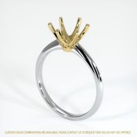 18K Yellow & White Solitaire Ring Setting Video