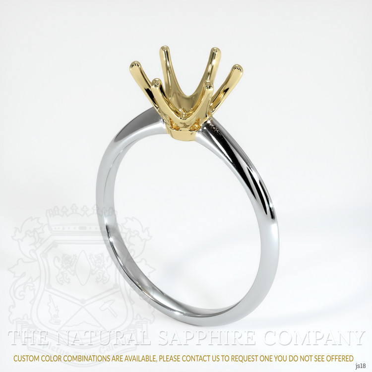 18K Yellow & White Solitaire Ring Setting