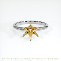 18K Yellow & White Solitaire Ring Setting Image