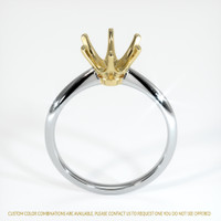18K Yellow & White Solitaire Ring Setting Image
