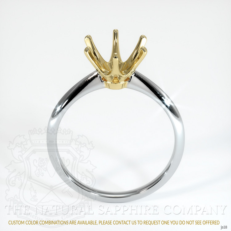 18K Yellow & White Solitaire Ring Setting