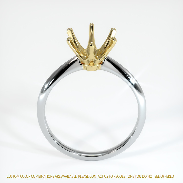 18K Yellow & White Solitaire Ring Setting