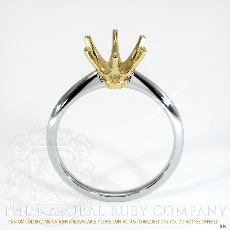 18K Yellow & White Solitaire Ring Setting