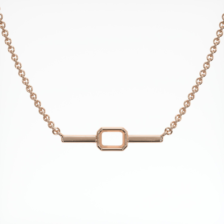 14K Rose Gold Vedic Necklace Setting