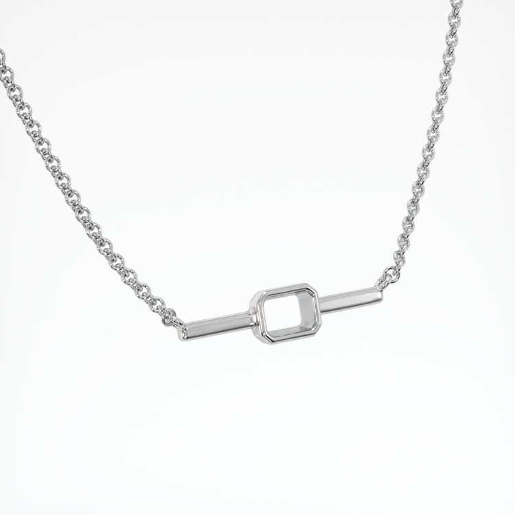 14K White Gold Vedic Necklace Setting