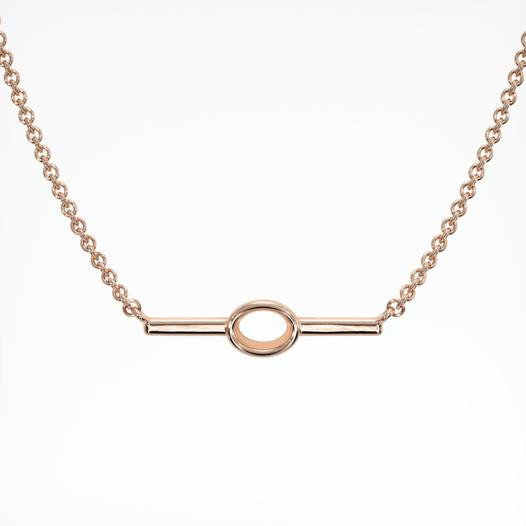 14K Rose Gold Vedic Necklace Setting