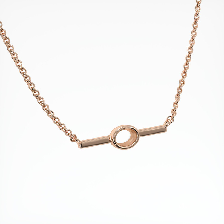 14K Rose Gold Vedic Necklace Setting