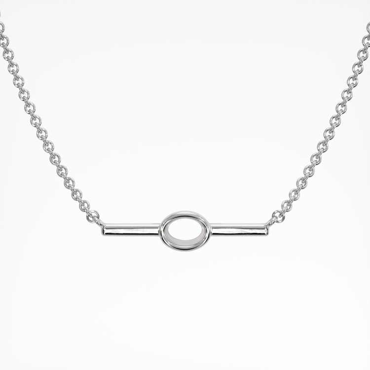 14K White Gold Vedic Necklace Setting