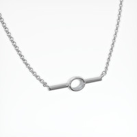 14K White Gold Vedic Necklace Setting Image