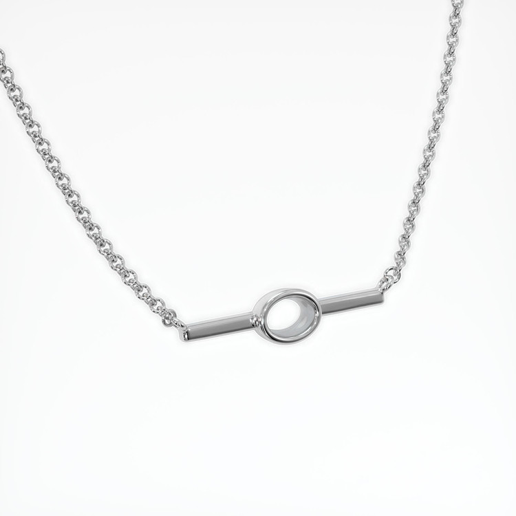 14K White Gold Vedic Necklace Setting
