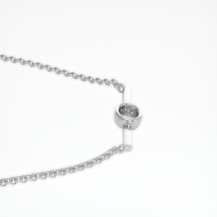 14K White Gold Vedic Necklace Setting
