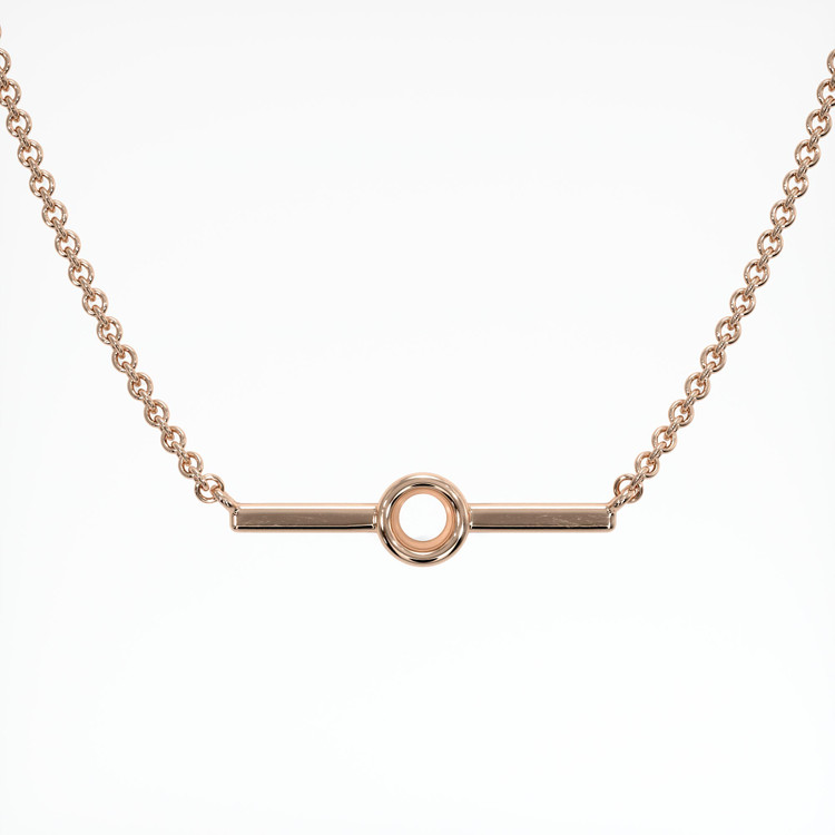 14K Rose Gold Vedic Necklace Setting