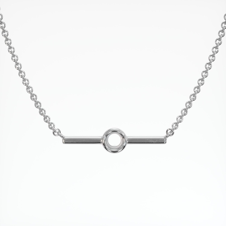 14K White Gold Vedic Necklace Setting
