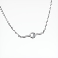 14K White Gold Vedic Necklace Setting Image